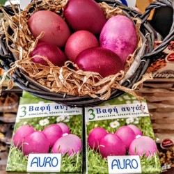 NATURAL EGG DYE RED COLOR AURO - 100% SAFE 