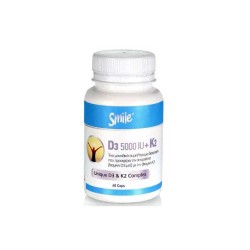 Smile D3 5000IU + K2 100μg 60 Caps 