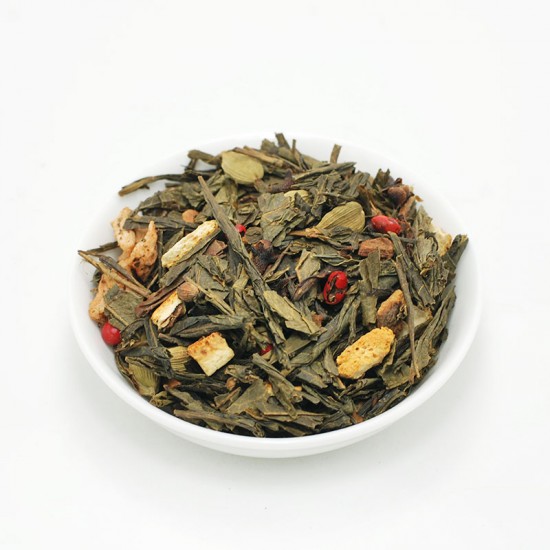 ΧΡΙΣΤΟΥΓΕΝΝΙΑΤΙΚΗ ΜΕΛΩΔΙΑ, πράσινο τσάι Κίνας με "μυρωμένο" μήλο πορτοκάλι & μπαχαρικά!