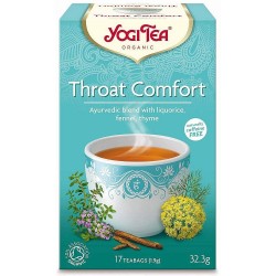 YOGI TEA THROAT COMFORT ΒΙΟ 17 φακ. - για  Φαρυγγίτιδα, λαρυγγίτιδα , κρυολόγημα, βήχα.    