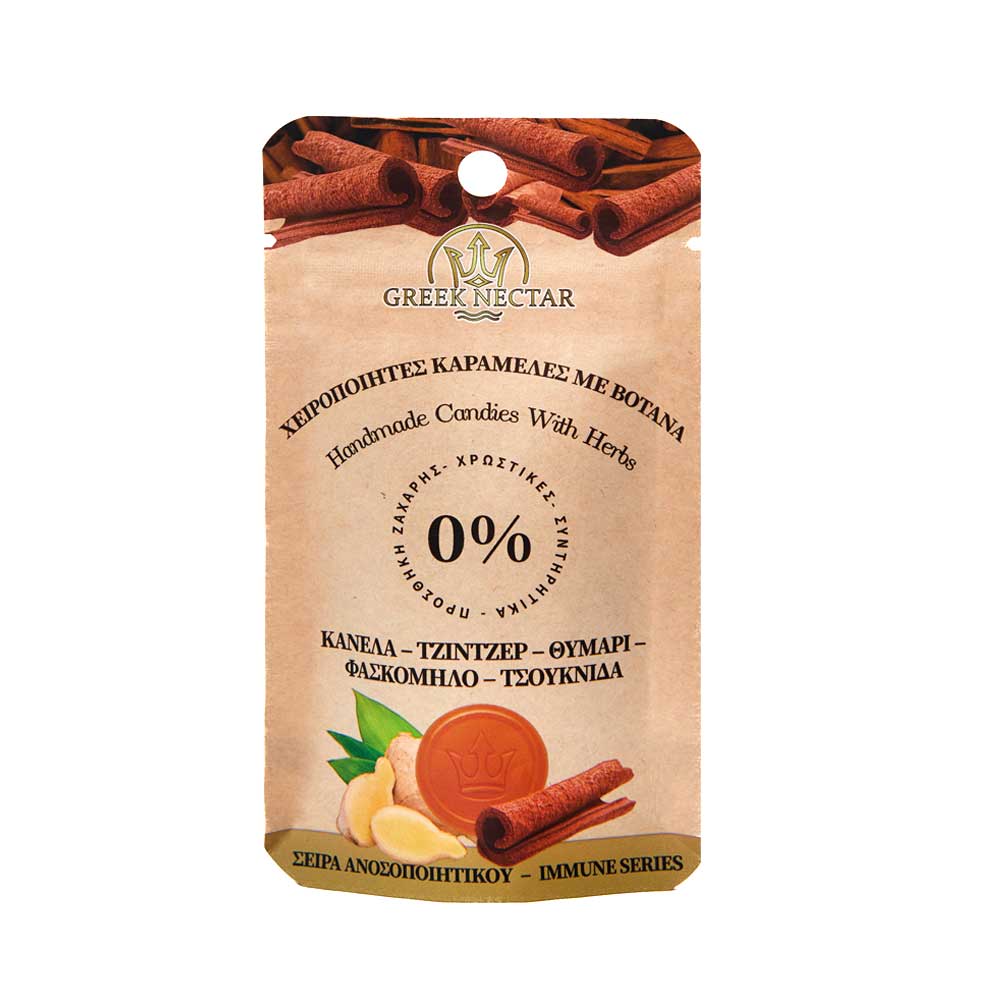HERBAL CANDLES WITH CINNAMON & GINGER 30gr. sugar free