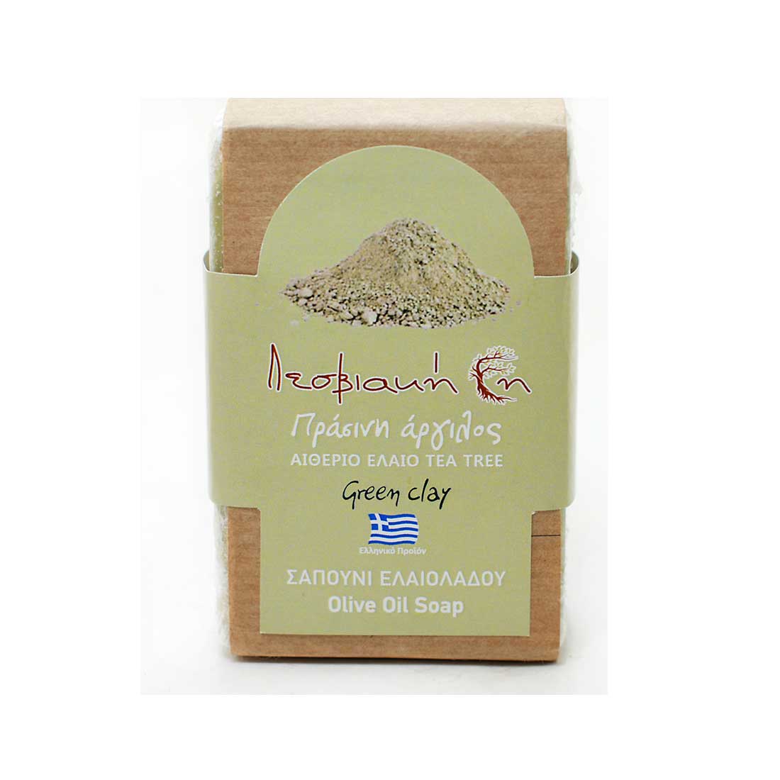 OLIVE OIL SOAP WITH GREEN CLAY & TEATREE
