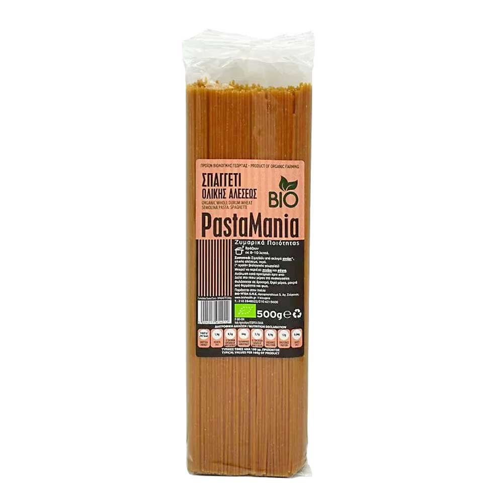 WHOLE-WHEAT SPAGHETTI (stone-cooked) BIO 500g - PASTAMANIA wonderful pasta, try it!