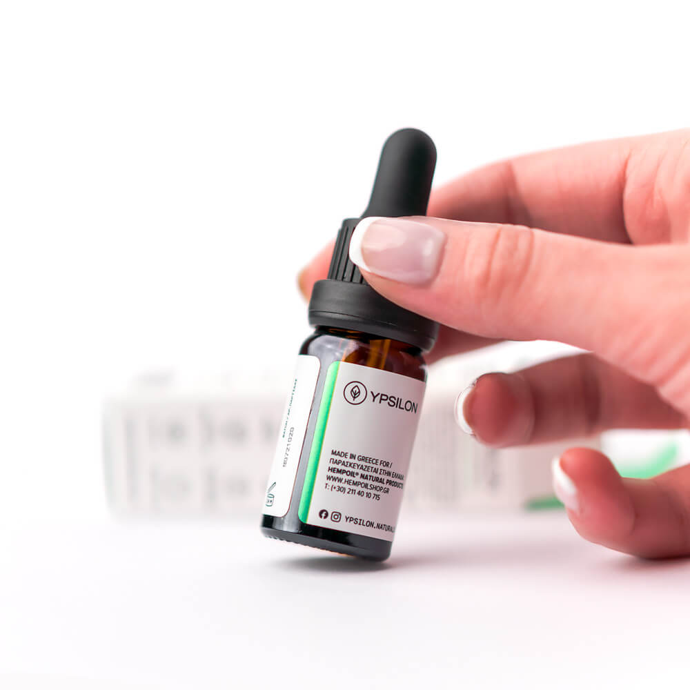 YPSILON 10% (1000mg) “MEDIUM” Cannabis Oil with Chios Mastic Oil – 10ml