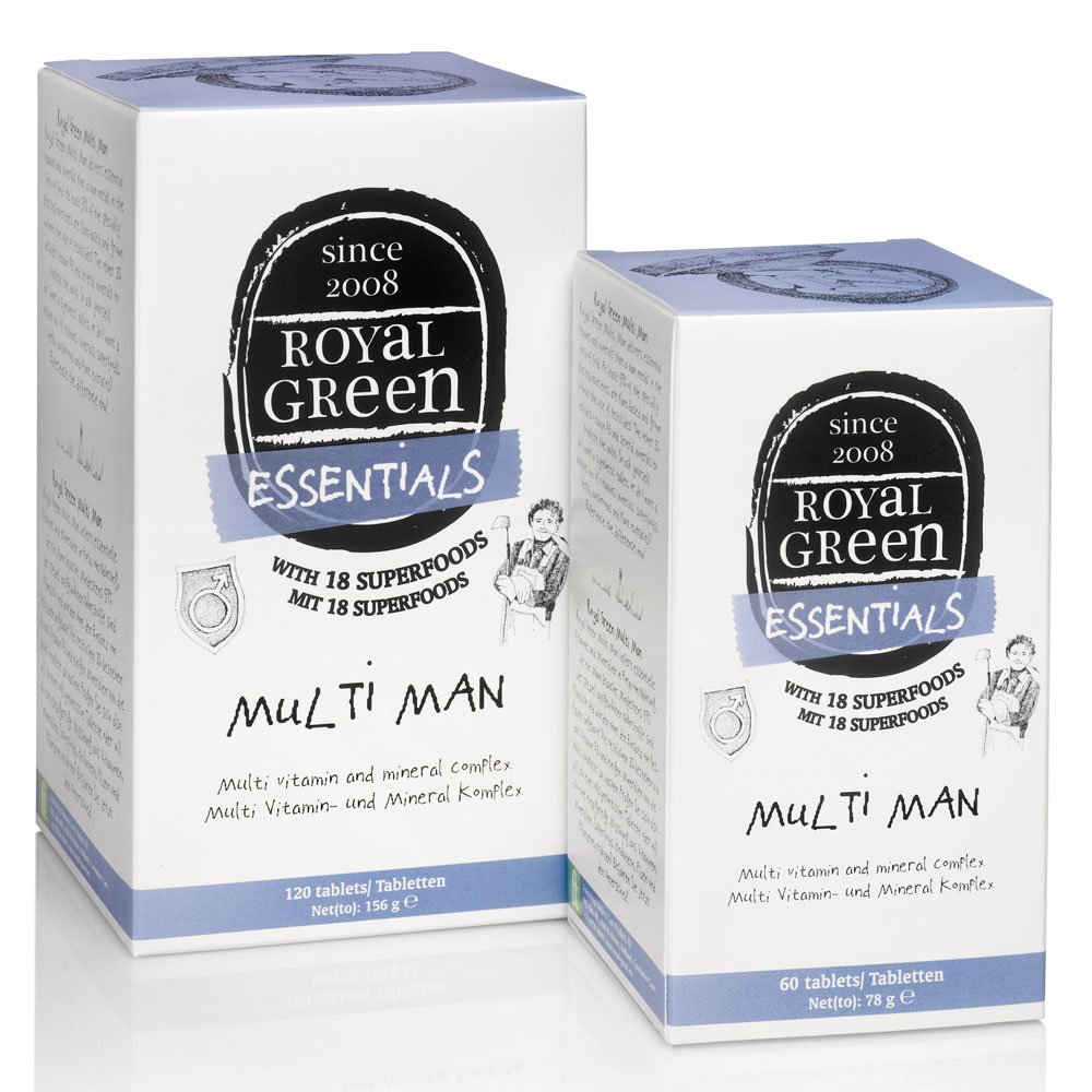 ROYAL GREEN MULTI MAN 60caps - MULTIVITAMINS OF VEGETABLE ORIGIN - better absorption