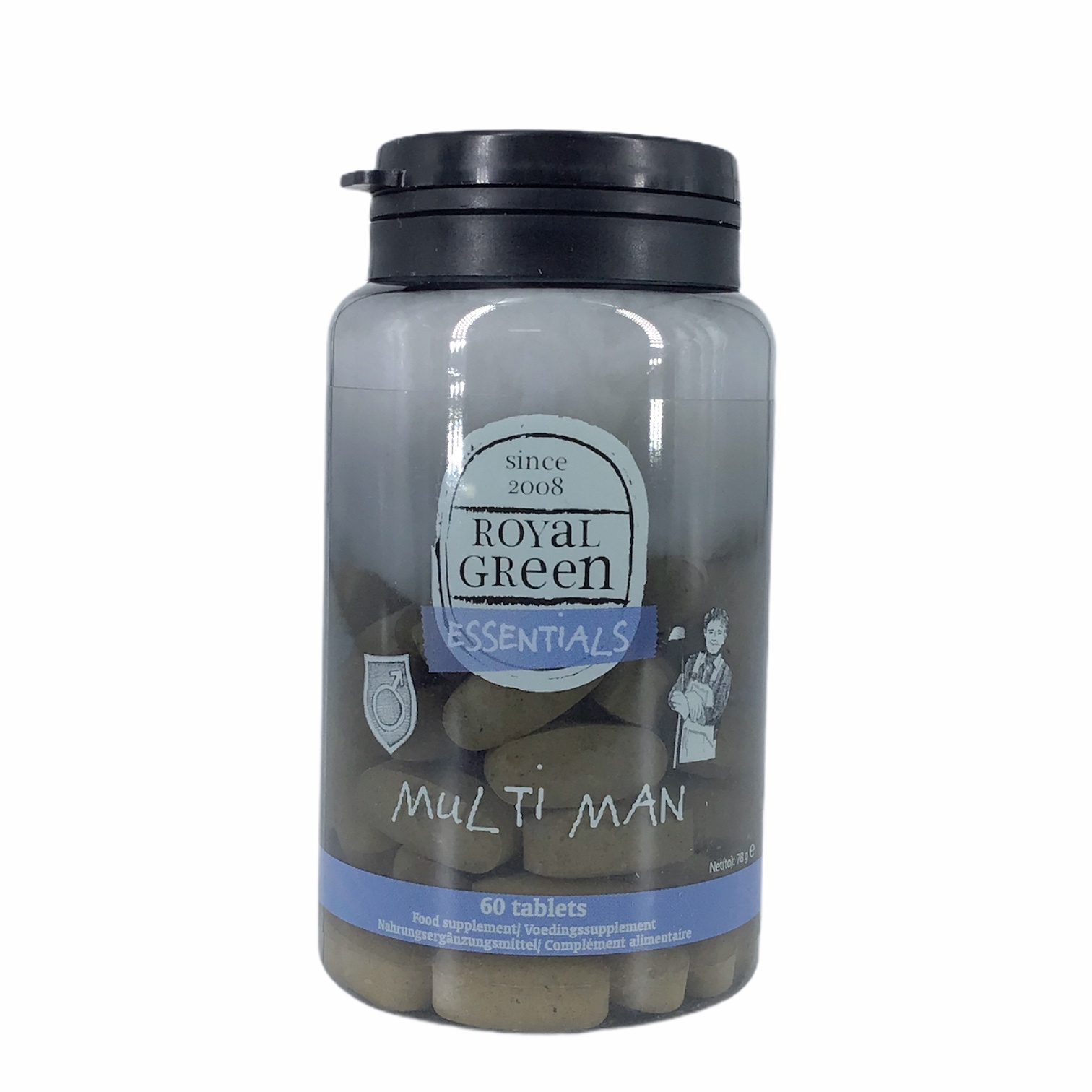 ROYAL GREEN MULTI MAN 60caps - MULTIVITAMINS OF VEGETABLE ORIGIN - better absorption