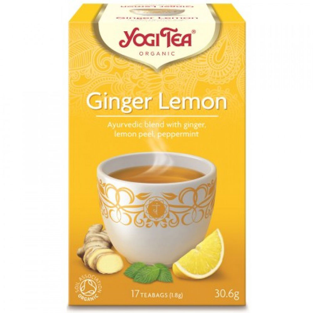 YOGI TEA GINGER LEMON BIO 17 sachets - thirst quenching, refreshing, tonic